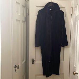 Black velvet robe